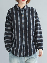 Casual Plaid Split-Joint Shirts